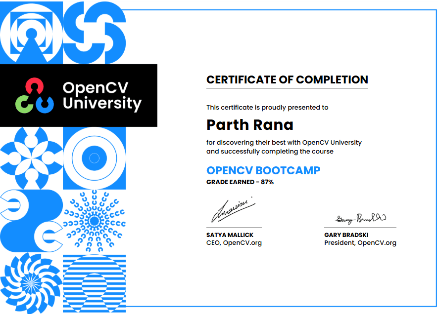 OpenCV Certification